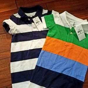 2 NWT Ralph Lauren onsie polos - 6m